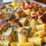 Spicy Cajun Chicken Rigatoni with Velveeta Garlic Cream Sauce