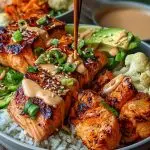 Sriracha Honey Salmon Bowls