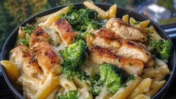 Alfredo Chicken and Broccoli Pasta