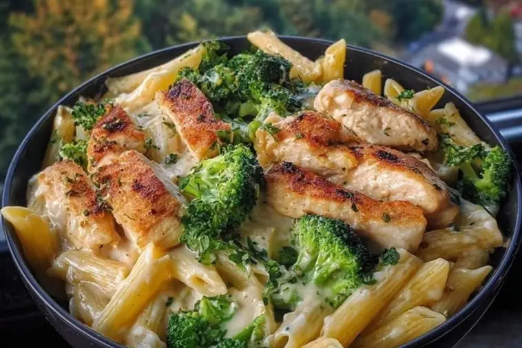 Alfredo Chicken and Broccoli Pasta