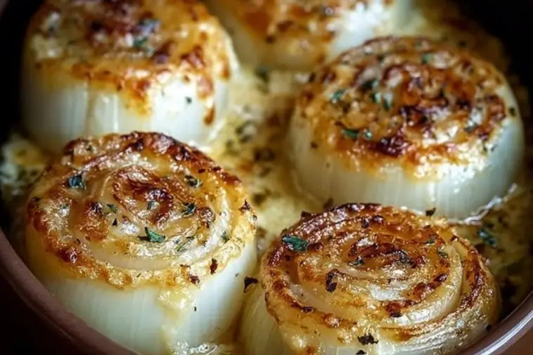 Baked Onions with Asiago Cheese