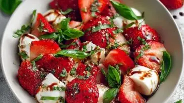 Balsamic Strawberry Caprese