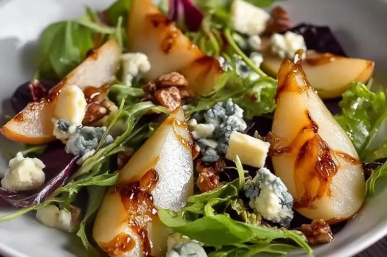 Caramelized Pear and Blue Cheese Salad