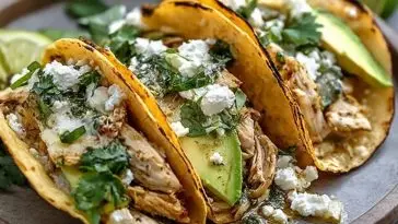 Chimichurri Chicken Tacos with Feta and Avocado