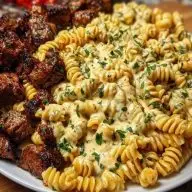 Creamy Cajun Beef and Rotini Delight