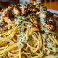 Creamy Cajun Chicken Spaghetti with Garlic Mozzarella Sauce
