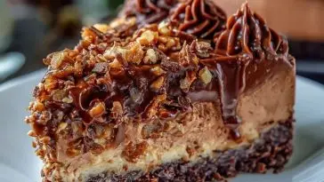 Decadent No-Bake German Chocolate Cheesecake