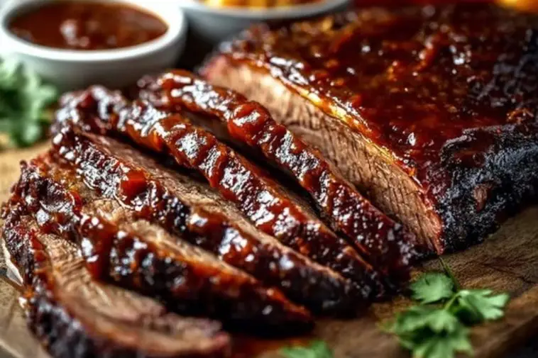 Juicy Brisket with Rich Homemade Barbecue Sauce