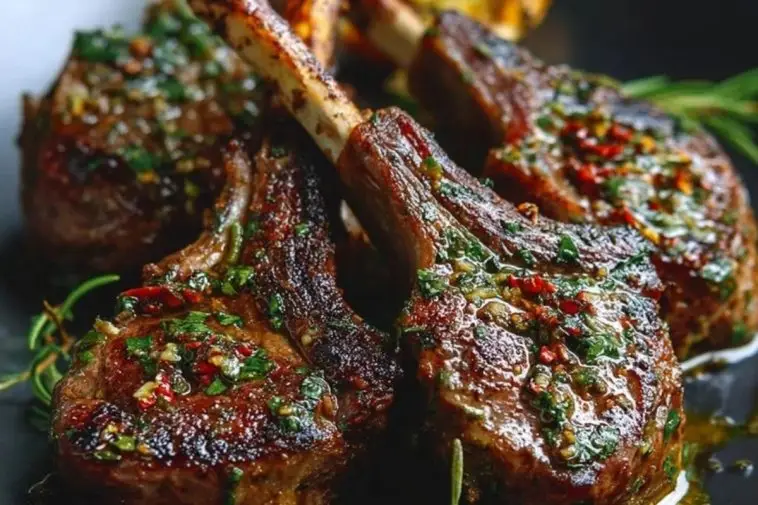 Juicy Garlic Butter Lamb Chops