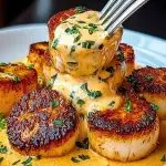 Seared Scallops with Spicy Cajun Cream Sauce
