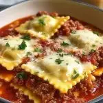 Slow Cooker Ravioli Lasagna