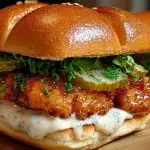 Spicy Chicken Sandwich with Creamy Homemade Sauce