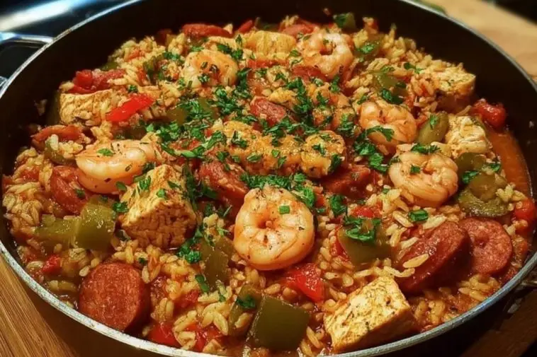 Spicy Chicken Shrimp Jambalaya