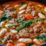Spicy Italian Sausage and Cannellini Bean Soup