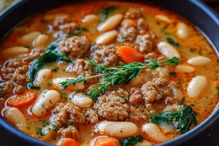 Spicy Italian Sausage and Cannellini Bean Soup