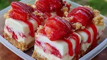 Strawberry Cheesecake Slices