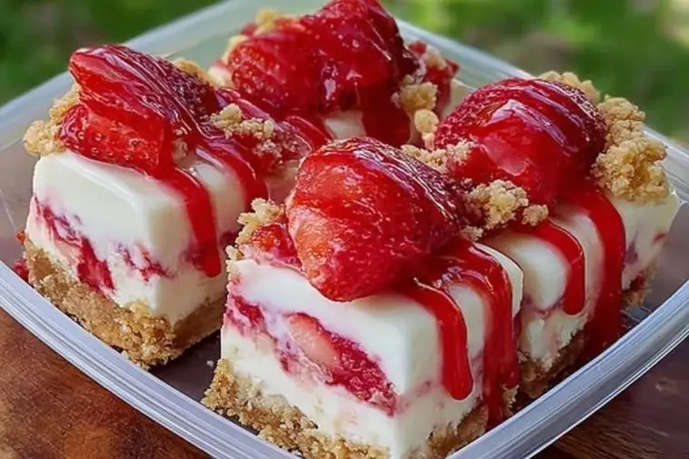Strawberry Cheesecake Slices