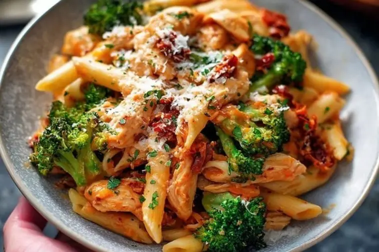 Sun-Dried Tomato and Chicken Penne with Broccoli