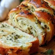 Swirled Garlic Herb And Cheese Bread