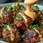 The Best Korean BBQ Meatballs with Spicy Mayo Dip