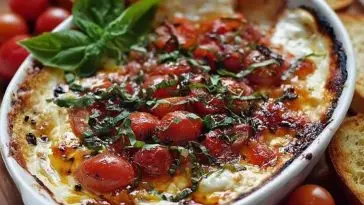 Three-Cheese Tomato Bruschetta Dip Recipe