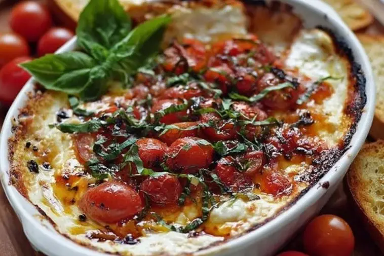 Three-Cheese Tomato Bruschetta Dip Recipe