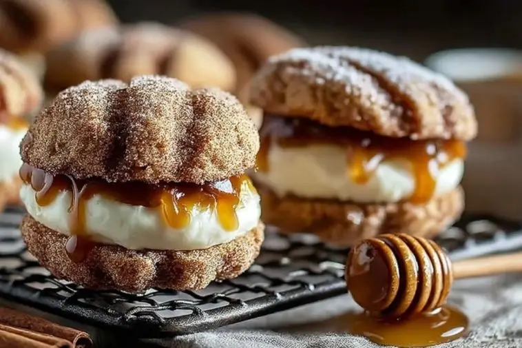 Apple Cider Whoopie Pie Cookies with Caramel