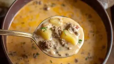 Cheesy Beef and Potato Soup