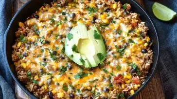 Cheesy Taco Rice Skillet