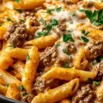 Creamy High Protein Beef Pasta