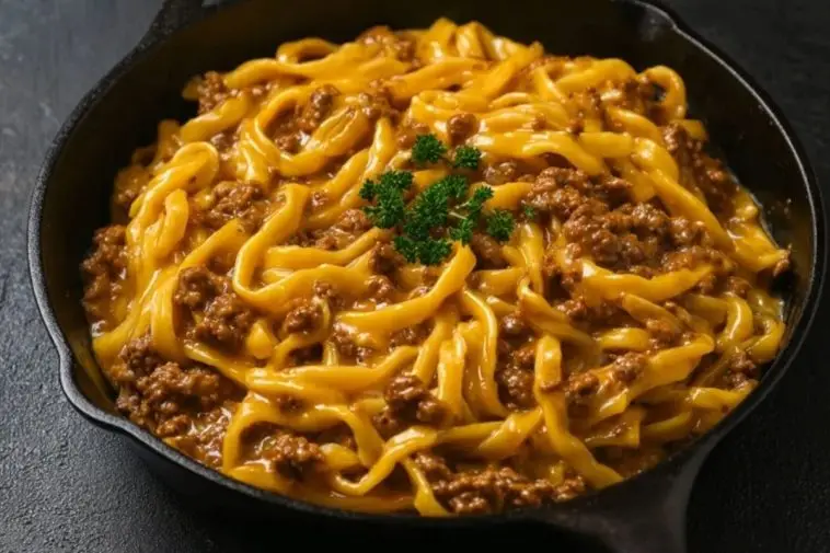 Creamy One-Pot Beef Pasta with Garlic Butter