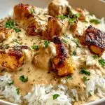 Creamy Smothered Chicken and Rice Delight
