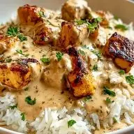 Creamy Smothered Chicken and Rice Delight