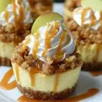 Easy Apple Crisp Mini Cheesecakes