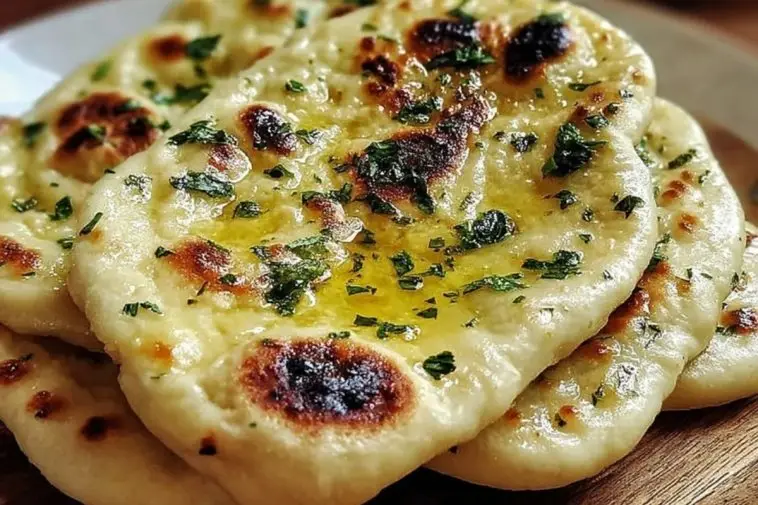 Easy Garlic Naan Bread