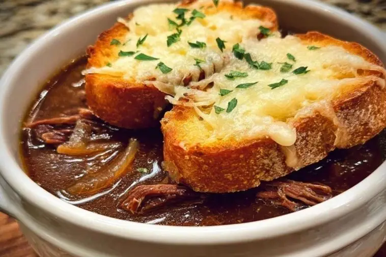 French Onion Beef Short Rib Soup