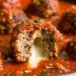 Stuffed Meatballs with Mozzarella Cheese