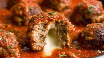Stuffed Meatballs with Mozzarella Cheese