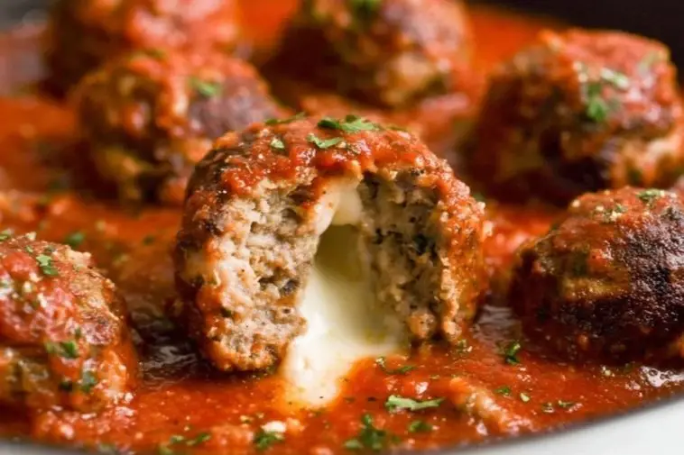 Stuffed Meatballs with Mozzarella Cheese