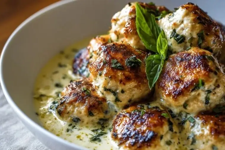 Baked Chicken Ricotta Meatballs