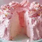 Beautiful Pink Angel Food Cake