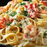 Cajun Seafood Alfredo with Lobster and Crab
