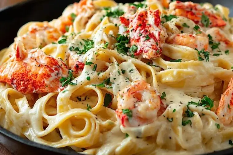 Cajun Seafood Alfredo with Lobster and Crab