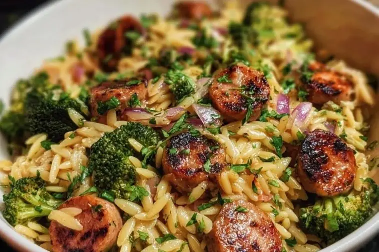 Chicken Sausage and Broccoli Orzo