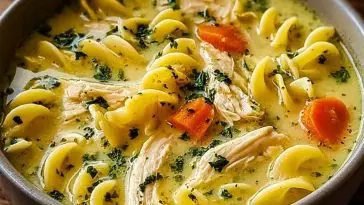 Comforting Creamy Chicken Noodle Soup