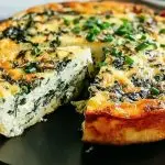Cottage Cheese & Spinach Crustless Quiche