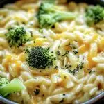 Creamy One-Pot Broccoli Cheddar Orzo