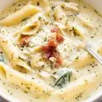 Creamy White Chicken Lasagna Soup