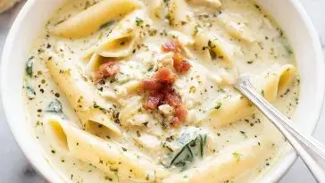 Creamy White Chicken Lasagna Soup