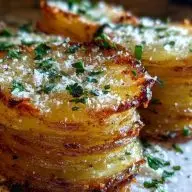 Crispy Parmesan Potato Stacks
